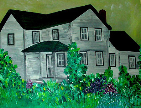 Farmhouse Six (acrylic on canvas, 30 x 24 in.)