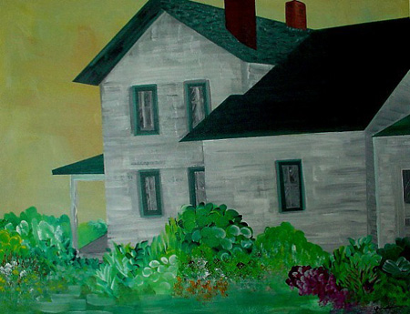 Farmhouse Seven (acrylic on canvas, 30 x 24 in.)