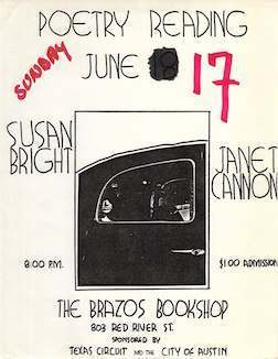 Janet Cannon Poetry Reading Brazos Bookshop, Austin, TX, circa_1979