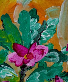 Floral 4 (acrylic on canvas, 8 x 10 in.)