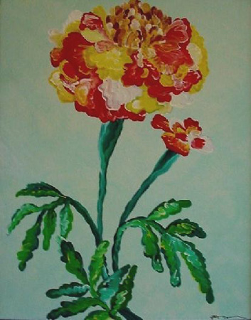 Carnation (acrylic on canvas, 24 x 30 in.)