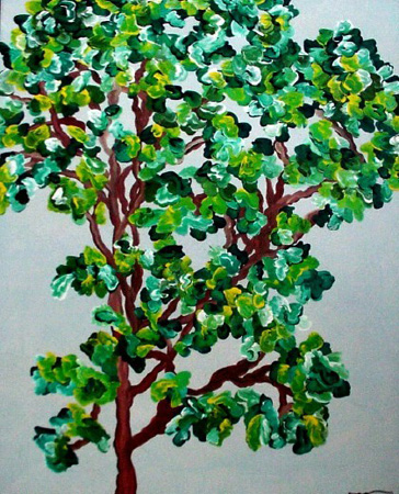 Delagado Tree (acrylic on canvas, 24 x 30 in.)