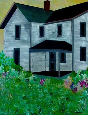 Farmhouse Fourteen (acrylic on canvas, 24 x 30 in.)