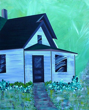 Farmhouse Sixteen (acrylic on canvas, 24 x 30 in.)