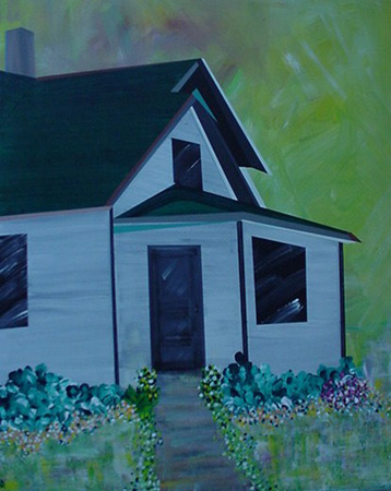 Farmhouse Eighteen (acrylic on canvas, 24 in. X 30 in.)