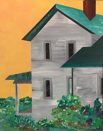 Farmhouse Three (acrylic on canvas, 24 x 30 in.)