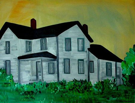 Farmhouse Eight (acrylic on canvas, 30 x 24 in.)