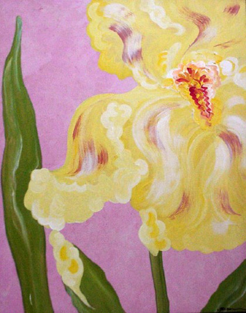 Iris (acrylic on canvas, 24 x 30 in.)